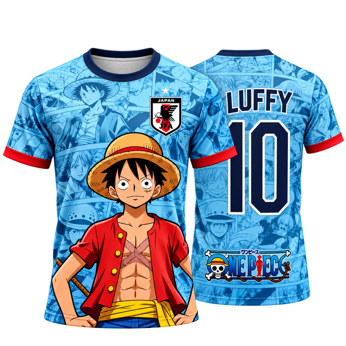 🏴‍☠️ Luffy Dessin Bleu – Japan Edition 🇯🇵