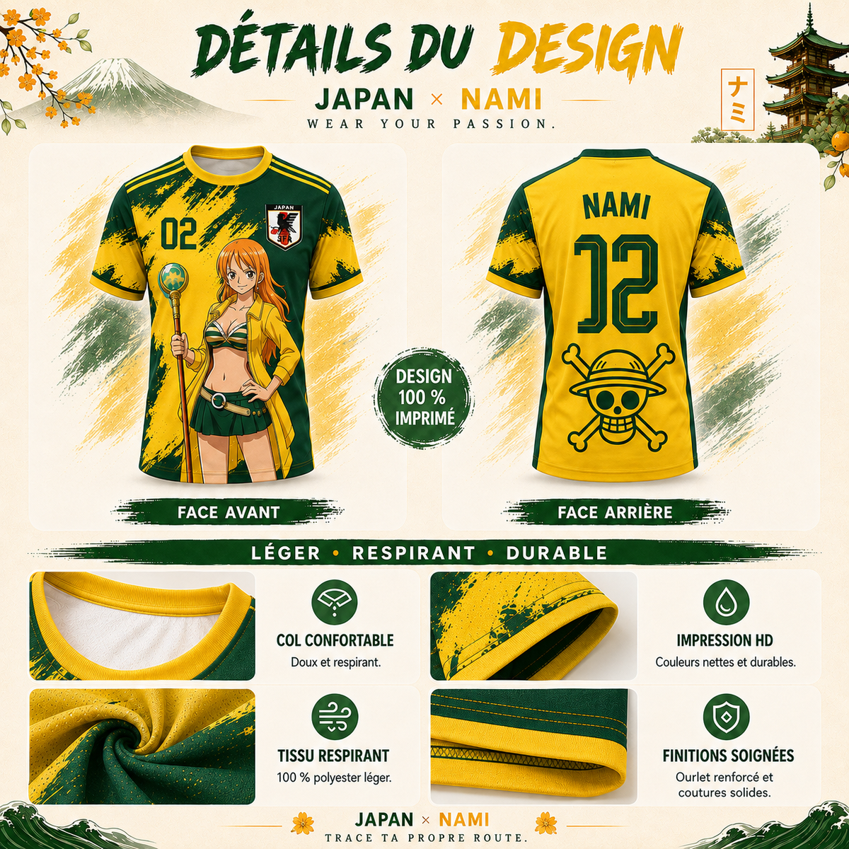 🏴‍☠️ Nami Vert Jaune – Japan Edition 🇯🇵