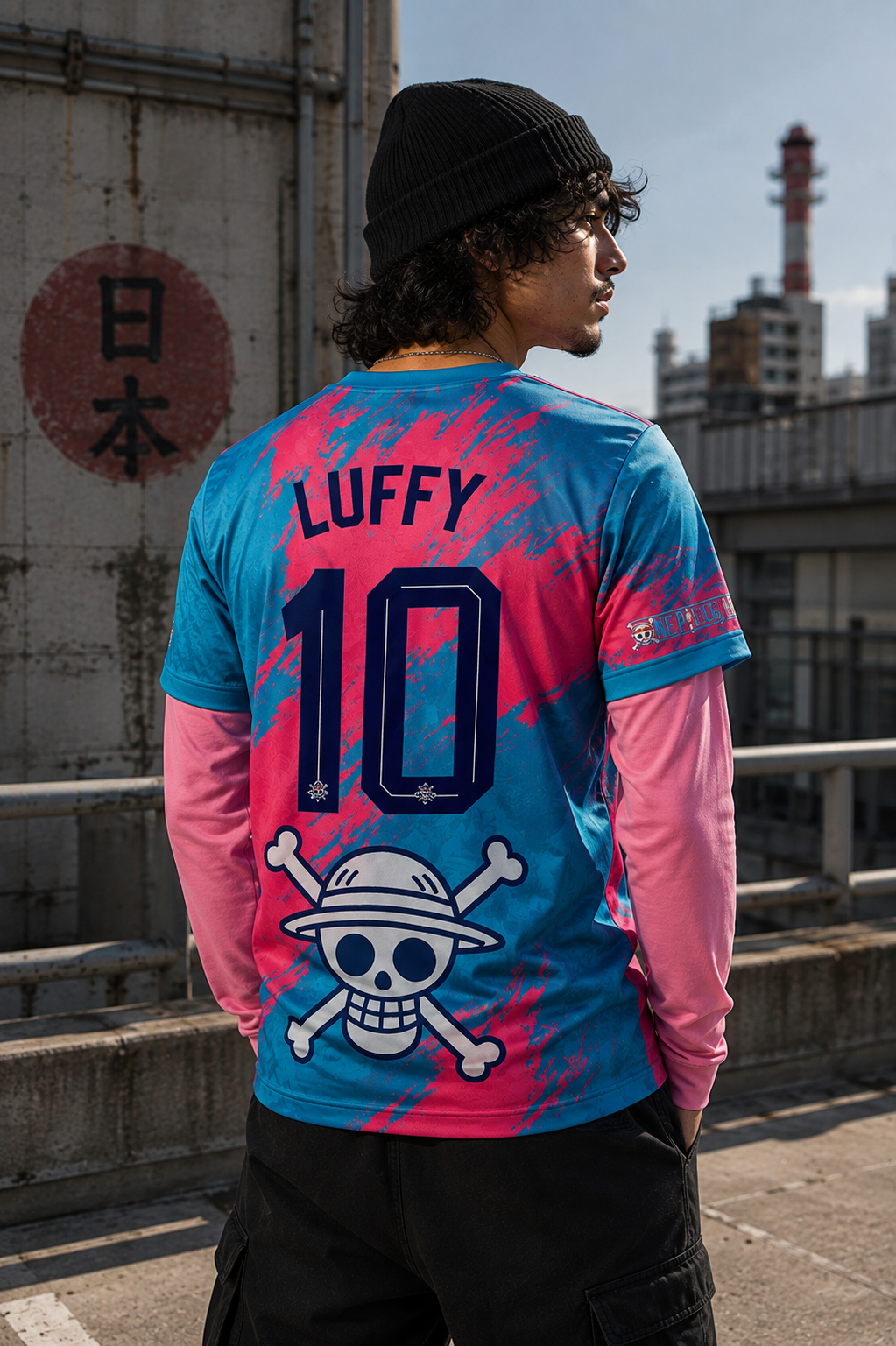 🏴‍☠️ Luffy Bleu Rose – Japan Edition 🇯🇵