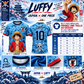 🏴‍☠️ Luffy Dessin Bleu – Japan Edition 🇯🇵