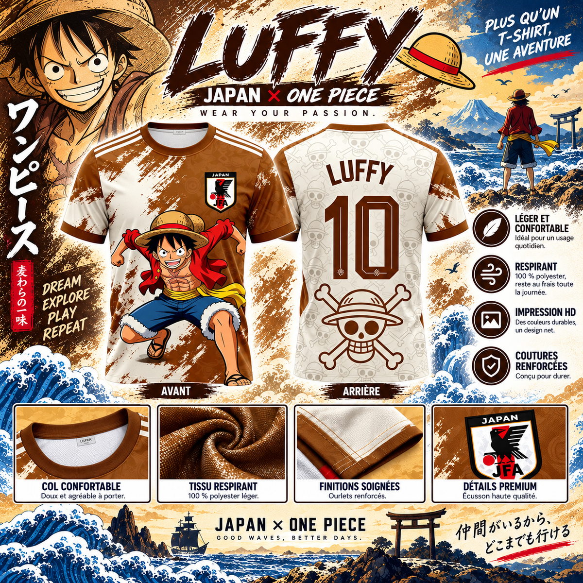 🏴‍☠️ Luffy Marron – Japan Edition 🇯🇵