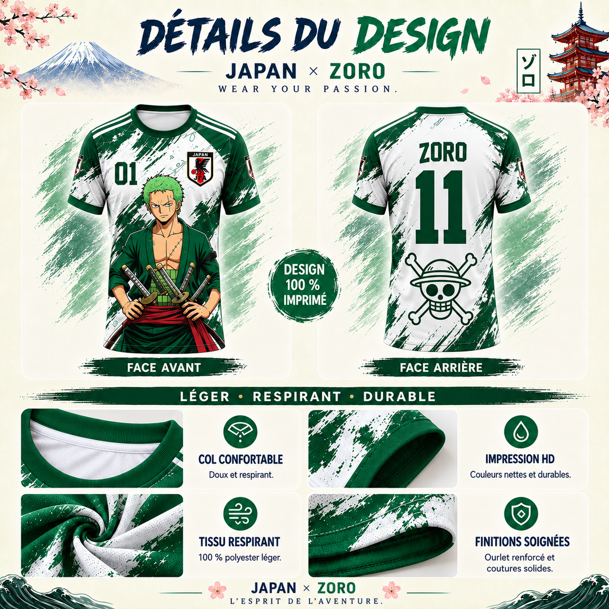 🏴‍☠️ Zoro Epée Vert – Japan Edition 🇯🇵