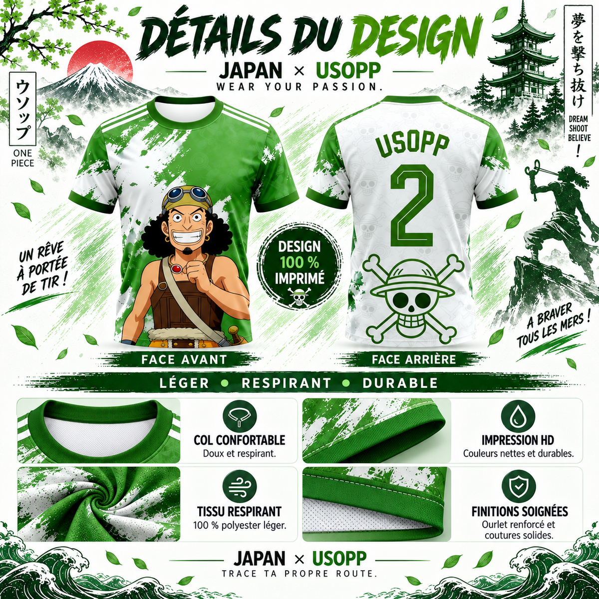 🏴‍☠️ Usopp Vert – Japan Edition 🇯🇵